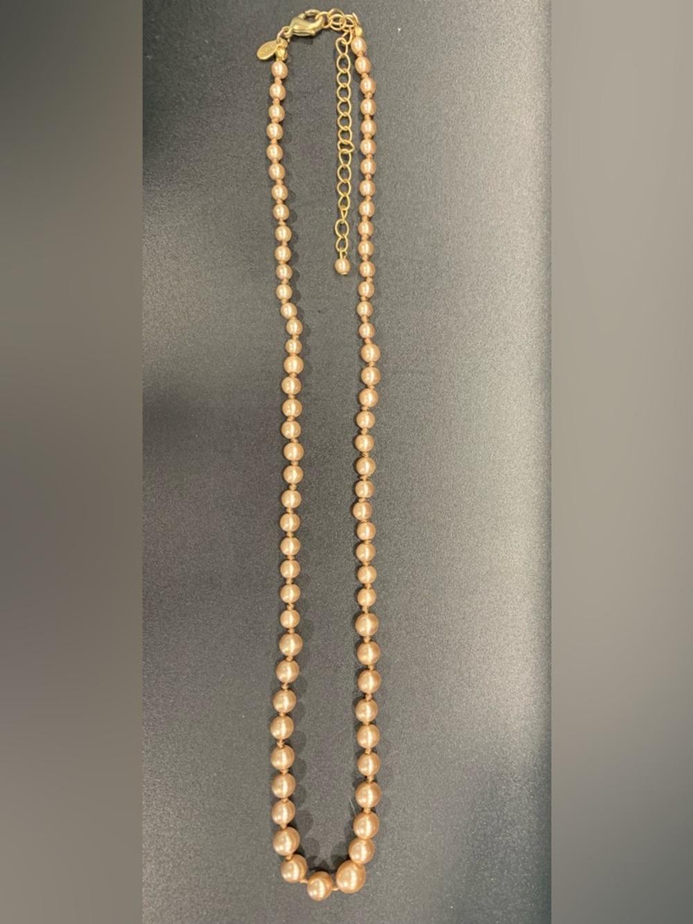 Vintage RMN Gold-Tone Faux Pearl Bead Necklace for Women